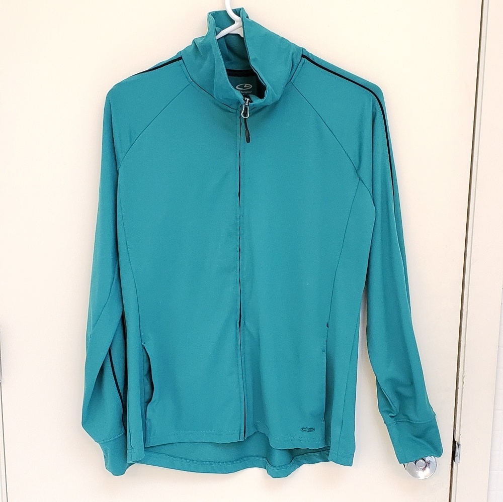 Teal Exercise Zip Up Jacket C9 Champion L